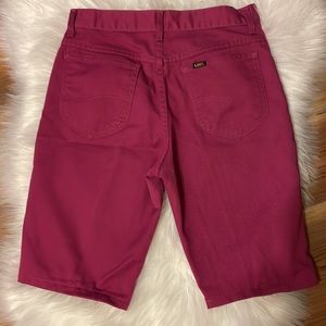 Vintage Lee High Waisted Jean Shorts Purple Size 2